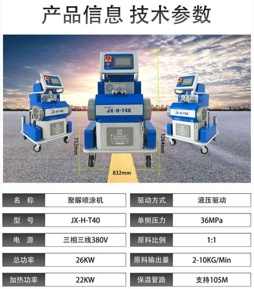 JX-H-T40液壓聚脲噴涂機參數(shù)